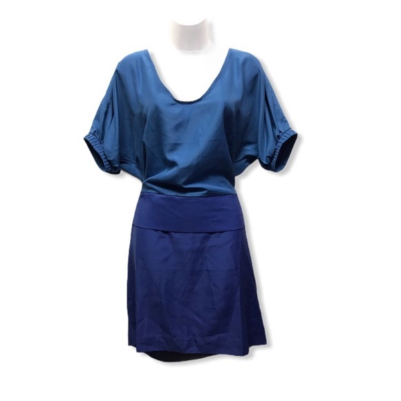 VENUS | Two Tone Blue Chic Detailed Dress - Picture 1 of 12